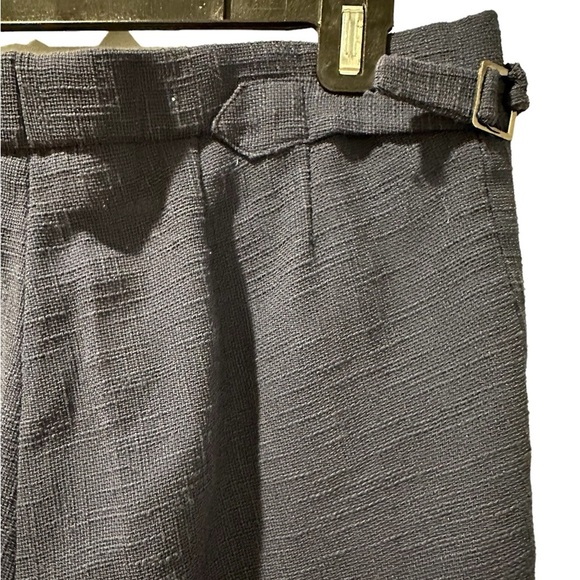 Thom Sweeney 100% Cotton Flat Front Pants in Navy, waist size 33 inches - Picture 6 of 10